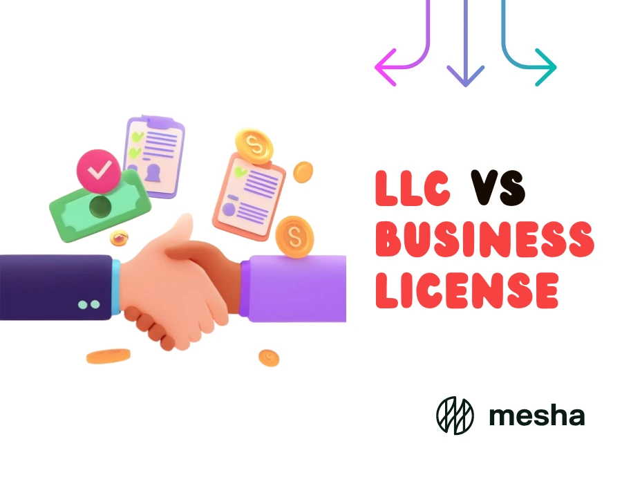 Is an LLC a business license. llc vs business licence